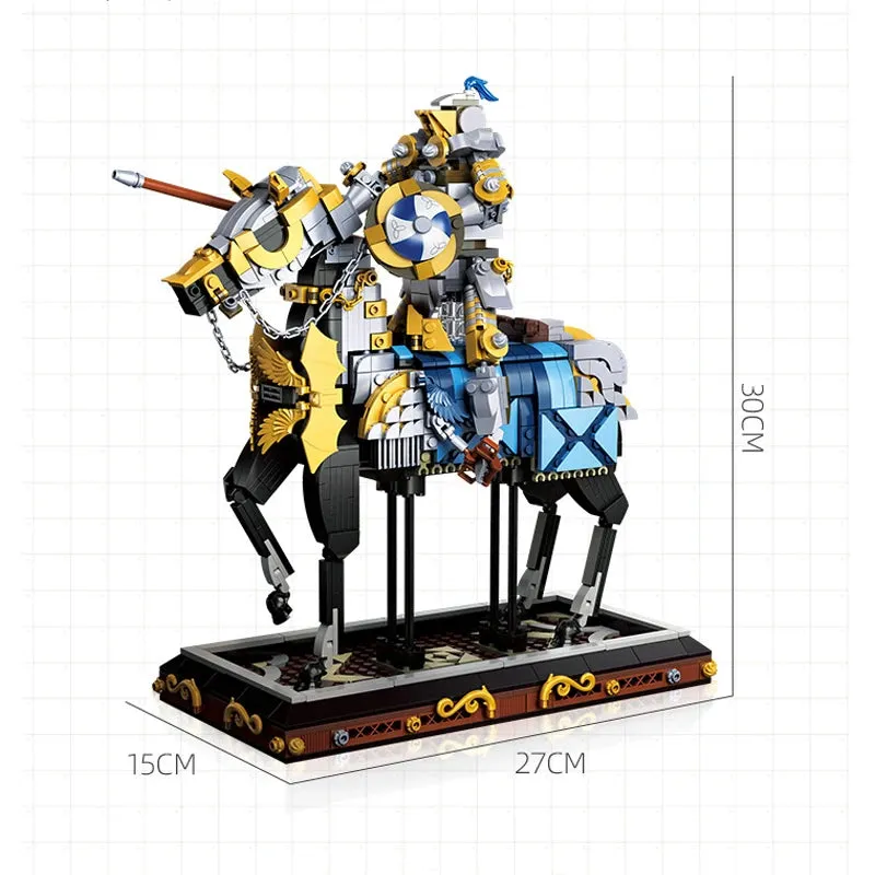 NON  2024 New 1247pcs MOC Medieval Knight Building Blocks Bricks Assembling Model