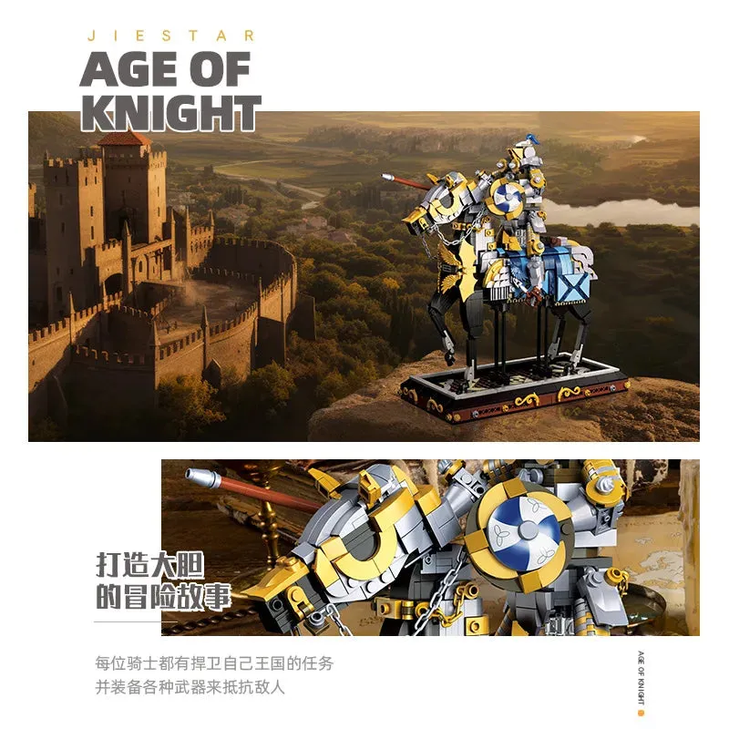 NON  2024 New 1247pcs MOC Medieval Knight Building Blocks Bricks Assembling Model