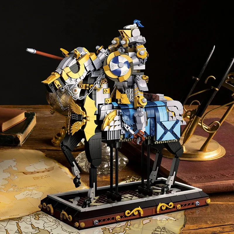 NON  2024 New 1247pcs MOC Medieval Knight Building Blocks Bricks Assembling Model