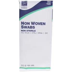 Non-Woven Swabs - 10 x 10cm 4 Ply x 200