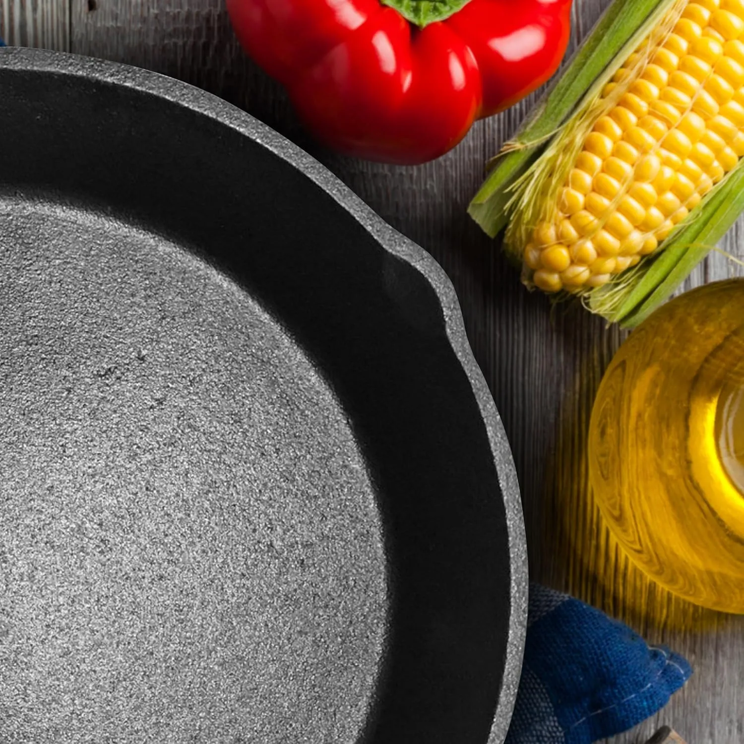 Nonstick Pan, Premium Pre-Seasoned Cast Iron Skillet, Frying Pan for Oven, Stove or Grill, Safe for Indoor & Outdoor – 10 Inch