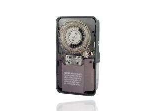 NSI 8007U Series 8000 Daily ON/Off Operations Per Day Duty Cycle 24 Hours Time Switch, 24 Hour with 7 Day Omit, Metal Indoor, NEMA 1, 480/120 VAC Voltage Input Supply, SPDT Output Contact