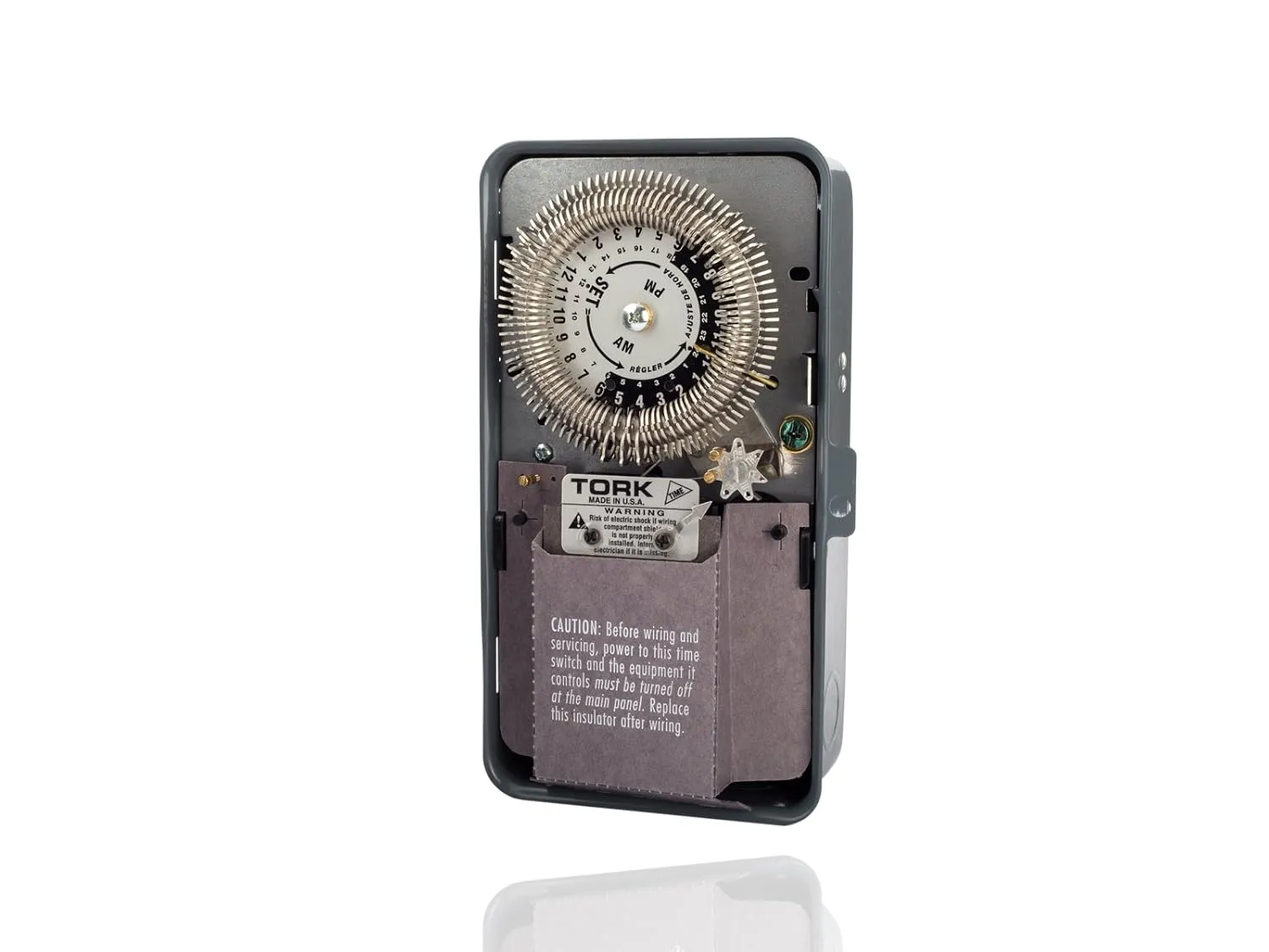 NSI 8007U Series 8000 Daily ON/Off Operations Per Day Duty Cycle 24 Hours Time Switch, 24 Hour with 7 Day Omit, Metal Indoor, NEMA 1, 480/120 VAC Voltage Input Supply, SPDT Output Contact