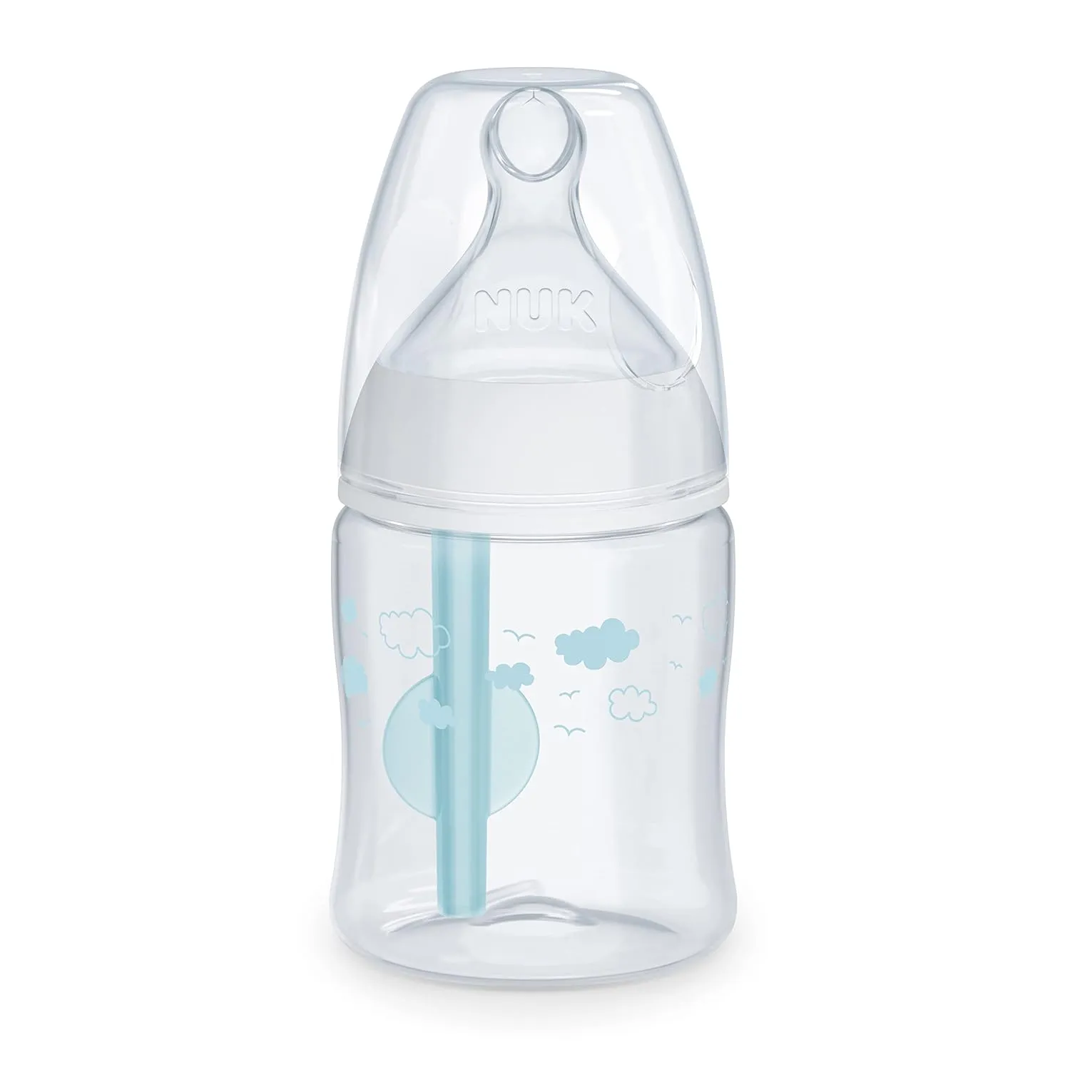 NUK Smooth Flow Pro Anti Colic Baby Bottle - Easy to Assemble and Clean & Reduces Newborn Spit-up & Gas, 5oz, 4-Pack, Neutral