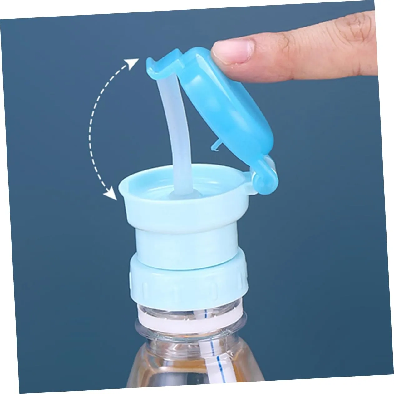 NUOBESTY 3sets 4 Pcs Water Bottle Adapter Caps with Straw Multi Functional Bottle Topper Safe Design Practical Easy to Clean 4pcs*3