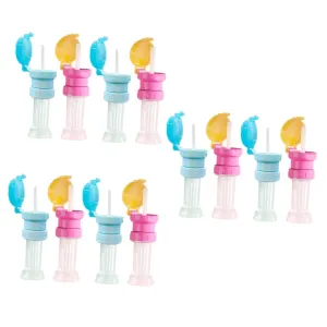 NUOBESTY 3sets 4 Pcs Water Bottle Adapter Caps with Straw Multi Functional Bottle Topper Safe Design Practical Easy to Clean 4pcs*3