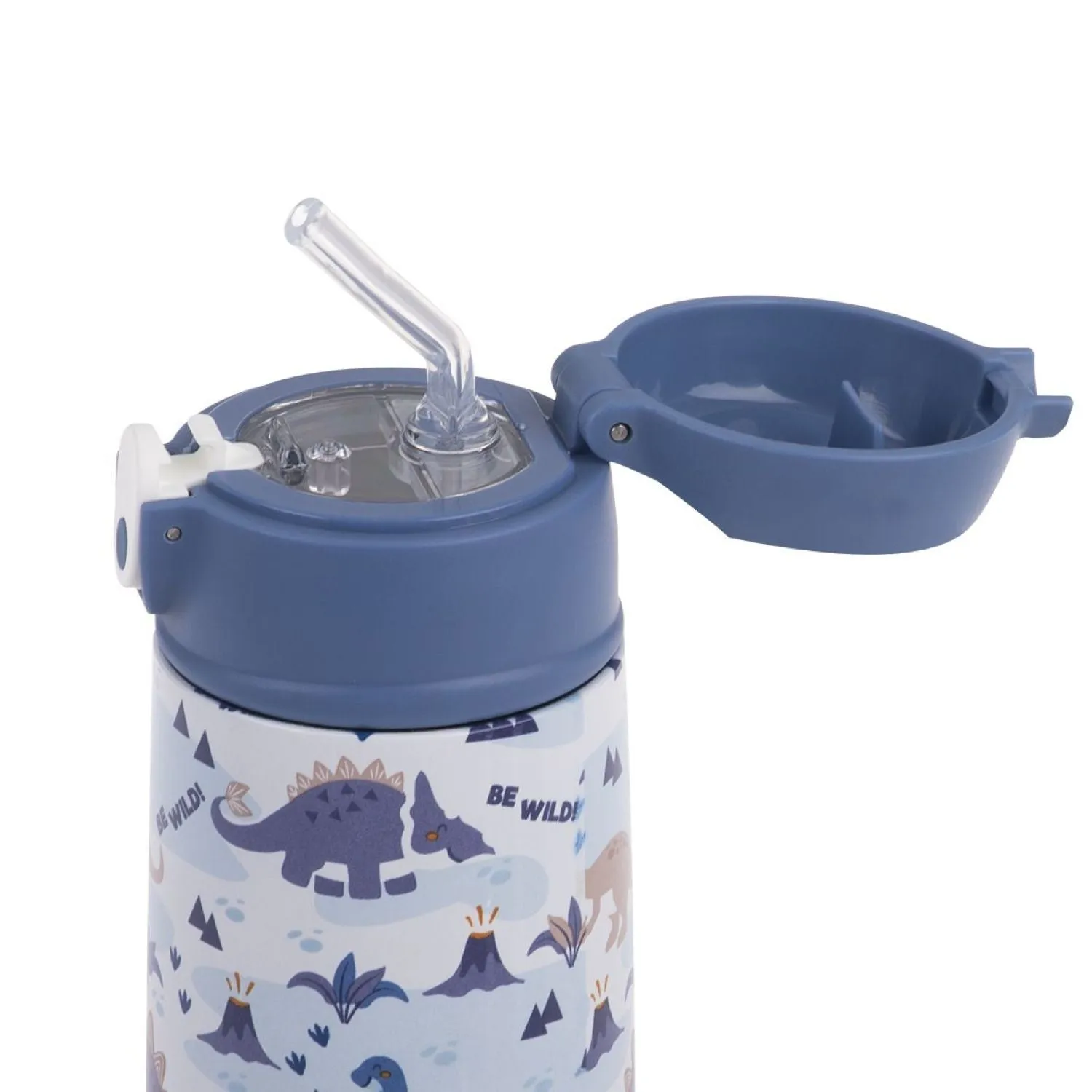 Oasis Kids' Water Bottle with Sipper Silicone Straw 400ML - Rainbow Unicorns