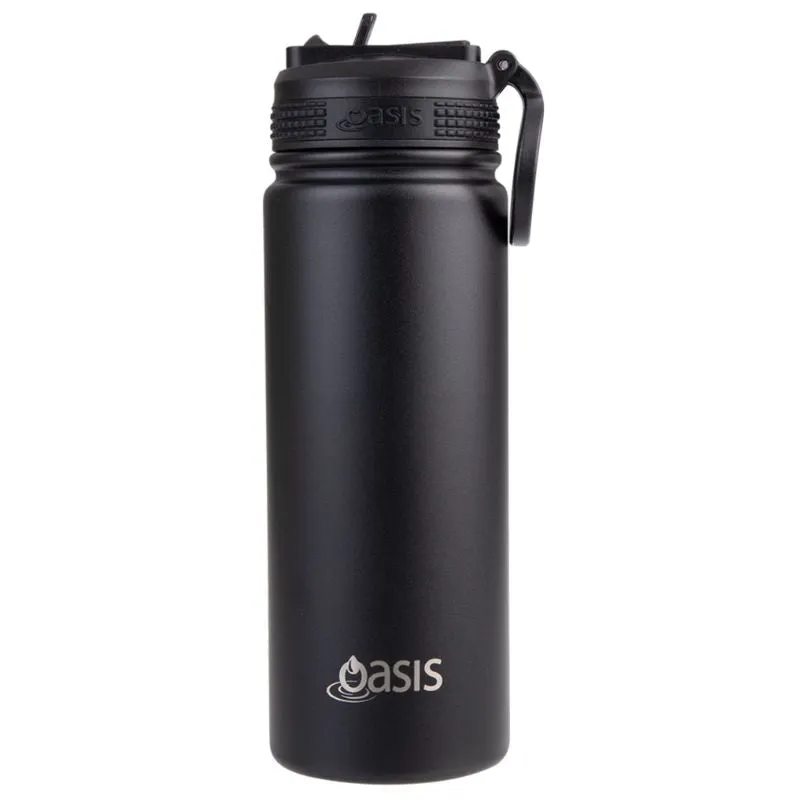 Oasis Stainless Steel Insulated Challenger Sports Bottle with Sipper 550ml