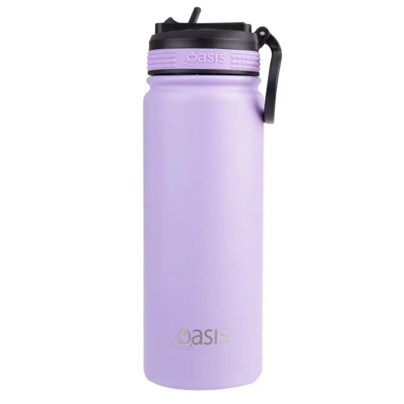 Oasis Stainless Steel Insulated Challenger Sports Bottle with Sipper 550ml