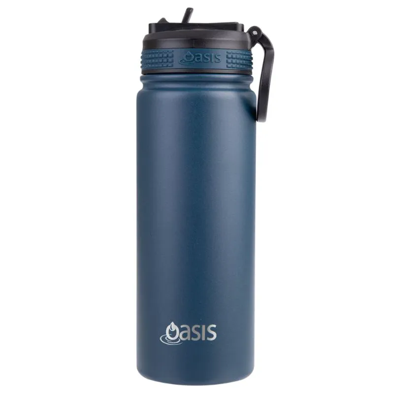 Oasis Stainless Steel Insulated Challenger Sports Bottle with Sipper 550ml