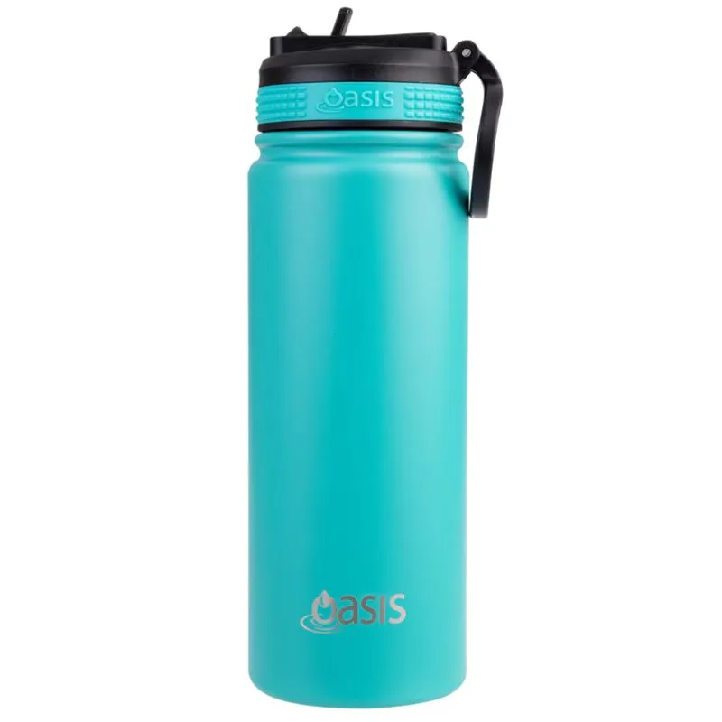 Oasis Stainless Steel Insulated Challenger Sports Bottle with Sipper 550ml