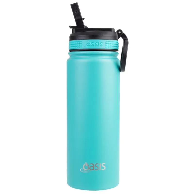 Oasis Stainless Steel Insulated Challenger Sports Bottle with Sipper 550ml