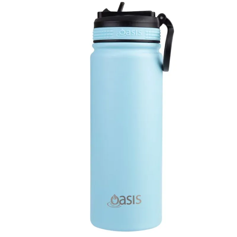 Oasis Stainless Steel Insulated Challenger Sports Bottle with Sipper 550ml