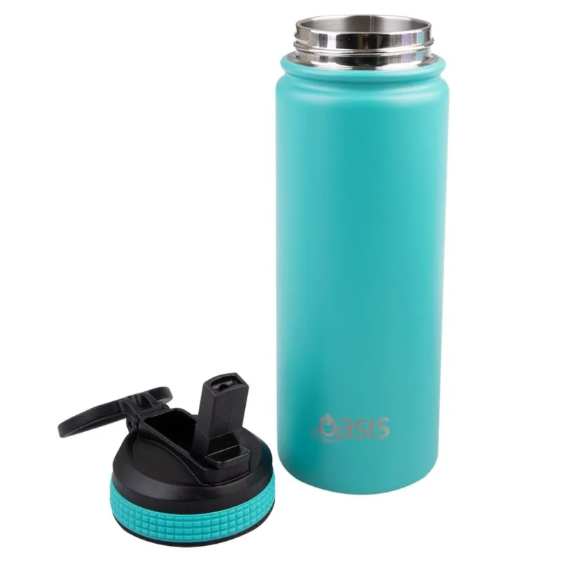 Oasis Stainless Steel Insulated Challenger Sports Bottle with Sipper 550ml