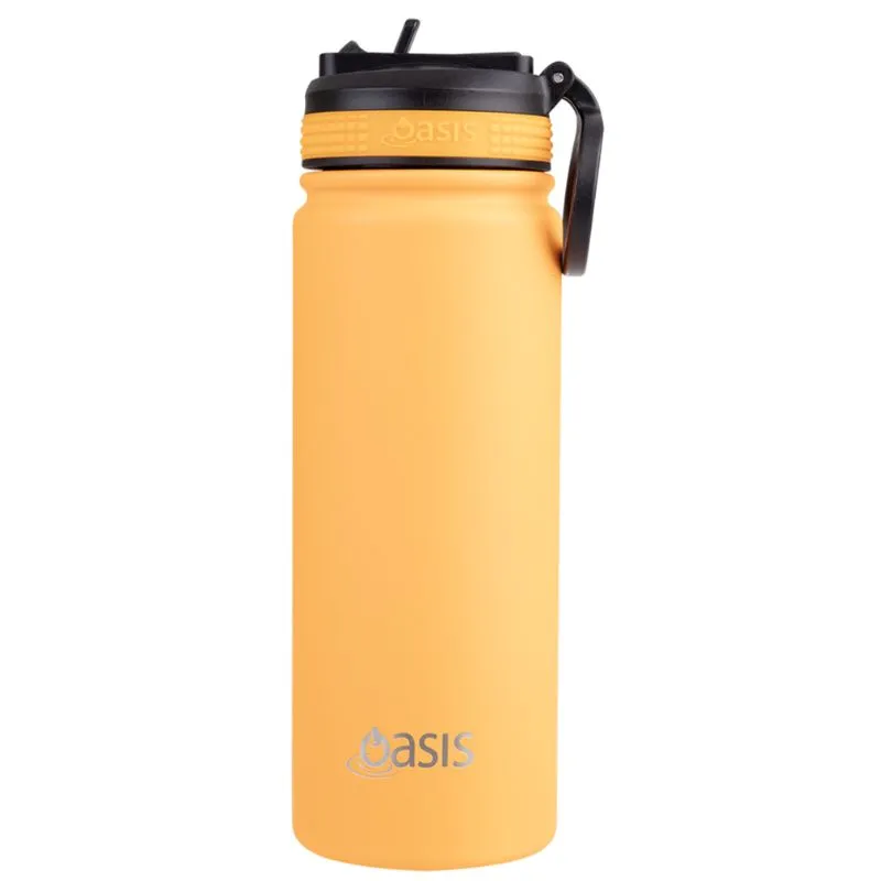 Oasis Stainless Steel Insulated Challenger Sports Bottle with Sipper 550ml