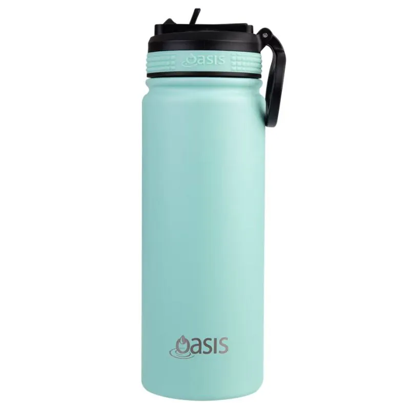 Oasis Stainless Steel Insulated Challenger Sports Bottle with Sipper 550ml