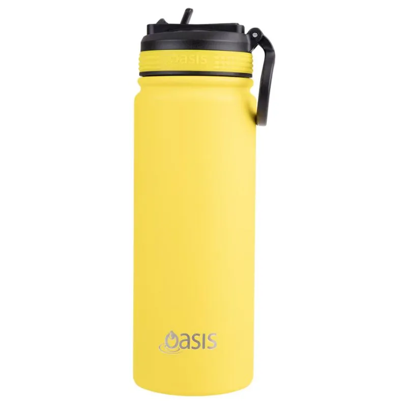 Oasis Stainless Steel Insulated Challenger Sports Bottle with Sipper 550ml