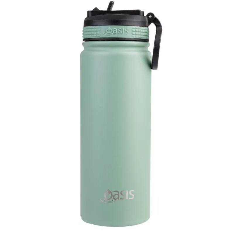 Oasis Stainless Steel Insulated Challenger Sports Bottle with Sipper 550ml