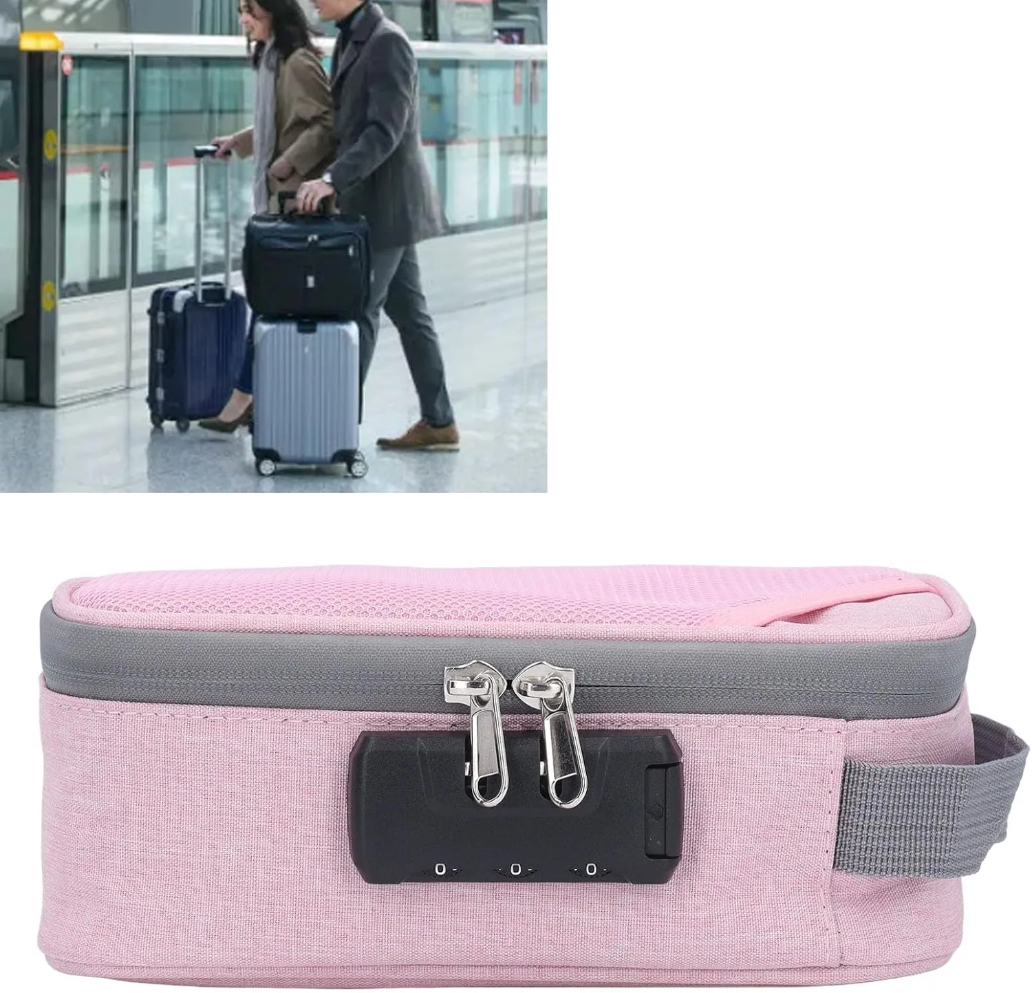 Odor Proof Pouch Organizer, Code Lock Design Smell Proof Container Portable Easy Using for Travel ()
