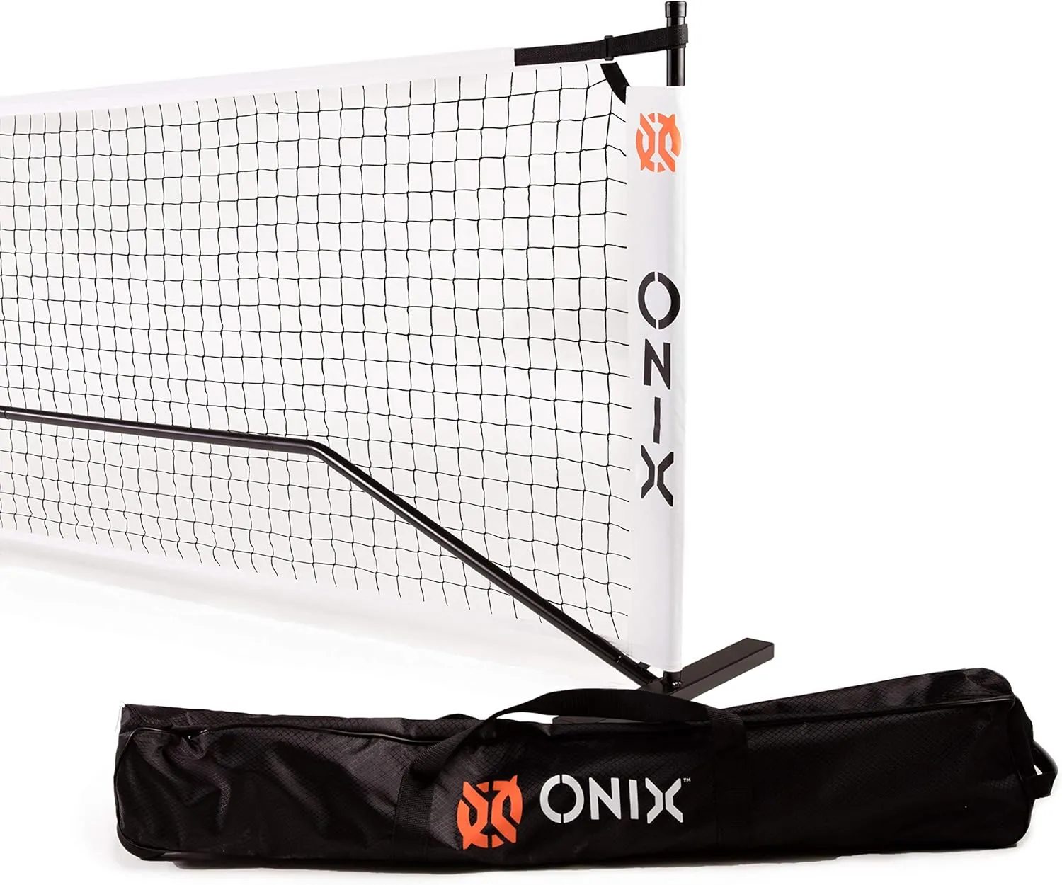 ONIX Pickleball 2-in-1 Regulation-Size Portable Net and Practice Net Set Includes Carrying Case with Wheels
