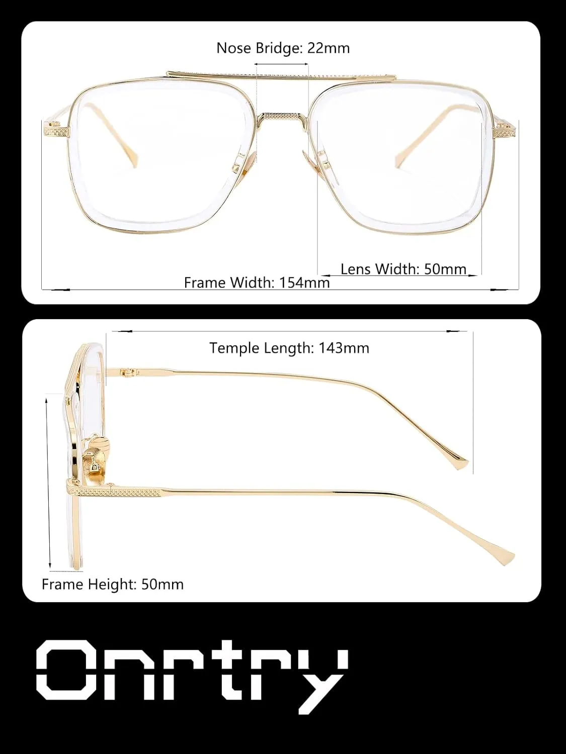 Onrtry Tony Stark Blue Light Blocking Glasses for Men Women Retro Metal Frame Iron Man Spider-Man Eyeglasses