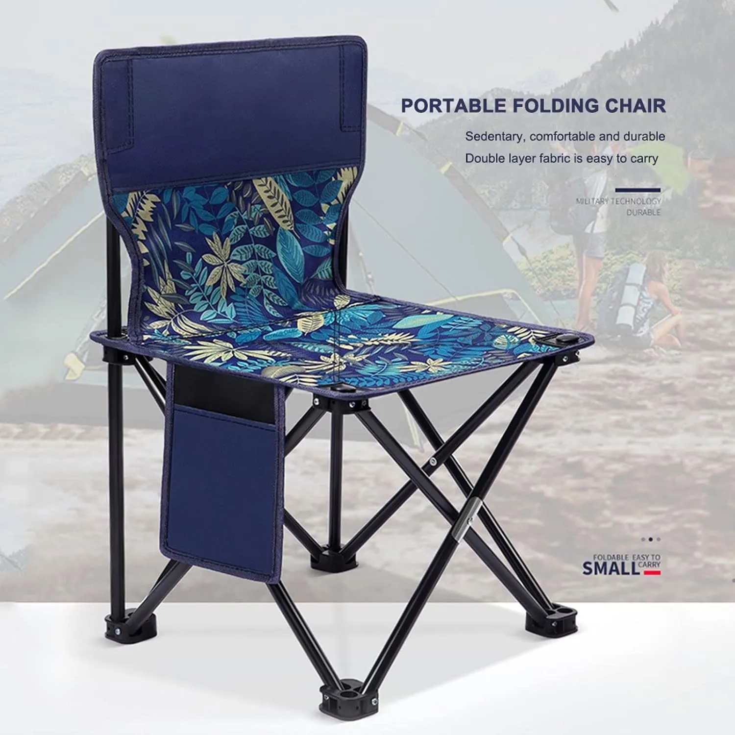 Outdoor Chair Outdoor Portable Fishing Chair Camping Chairs Leisure Folding Stool Aluminum Alloy Camping Hiking Camp Chairs(Color:4)