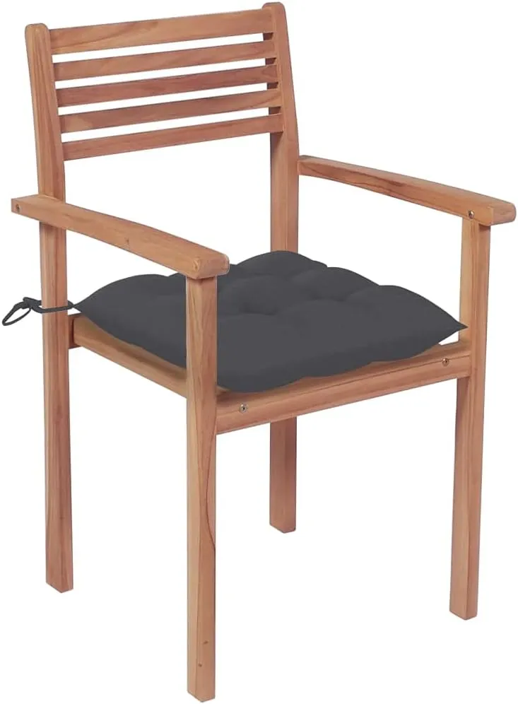 Outdoor Chairs,Zero Gravity Chair,Folding Stool,Stackable Patio Chairs with Cushions 8 pcs Solid Teak WoodFor Gardens, patios, Balconies