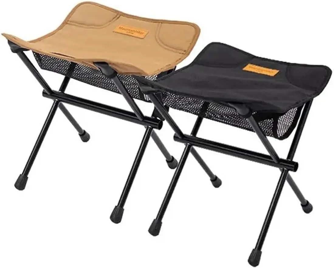 Outdoor Folding Camping Stools Portable Moon Chair Ultralight Aluminum Alloy Camping Beach Chair Maza Fishing Stool (Size : Black)