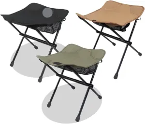 Outdoor Folding Stool Outdoor Portable Folding Stool Aluminum Alloy Minin Storage Chair Camping Fishing Chair Picnic Furniture New Small Folding Stool(Khaki)