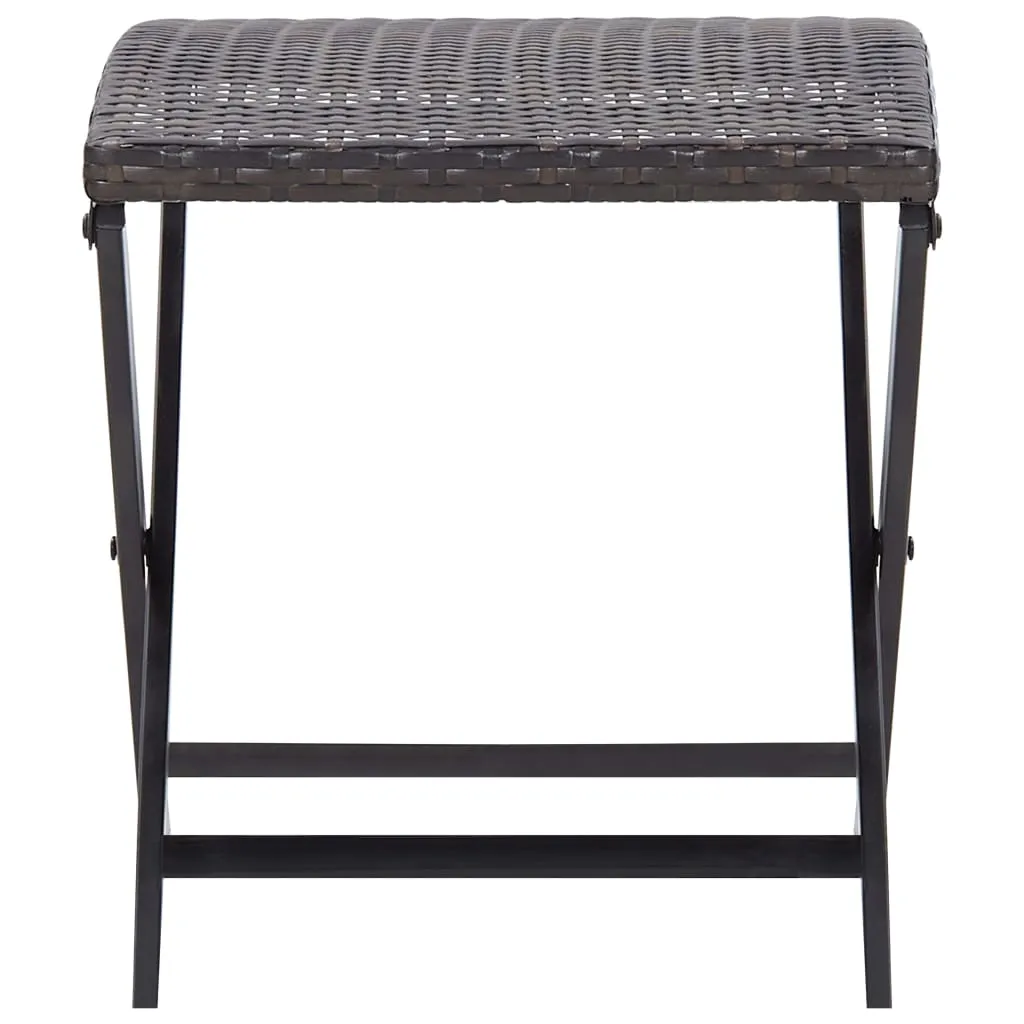Outdoor Furniture Patio Portable Folding Bar Stool Seat Poly Rattan