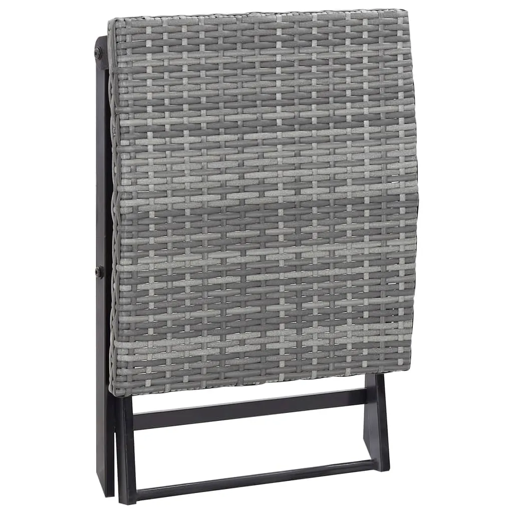 Outdoor Furniture Patio Portable Folding Bar Stool Seat Poly Rattan