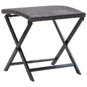Outdoor Furniture Patio Portable Folding Bar Stool Seat Poly Rattan