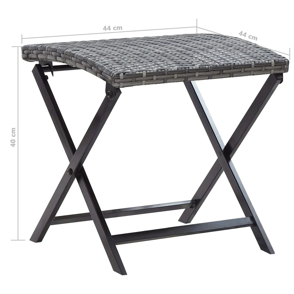 Outdoor Furniture Patio Portable Folding Bar Stool Seat Poly Rattan