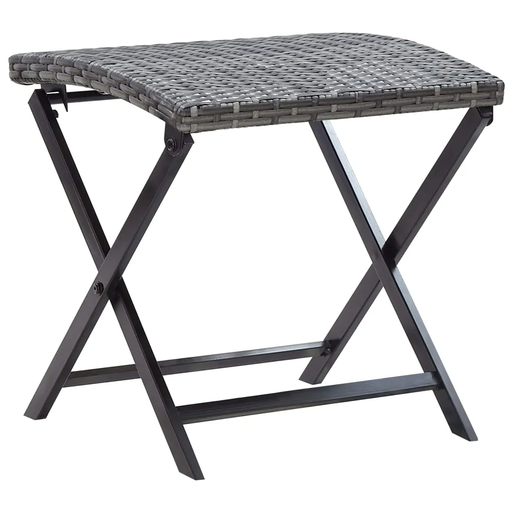 Outdoor Furniture Patio Portable Folding Bar Stool Seat Poly Rattan