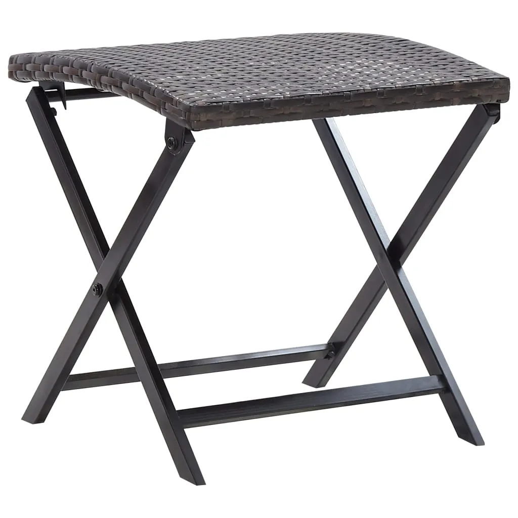 Outdoor Furniture Patio Portable Folding Bar Stool Seat Poly Rattan