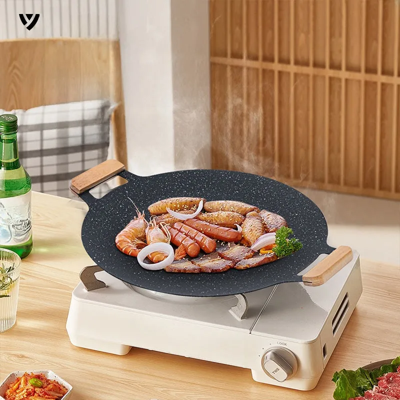 Outdoor Medical Stone Baking Dish Portable Gas Stove Barbecue Plate Barbecue Plate Korean Style Teppanyaki Induction Cooker Griddle For Home