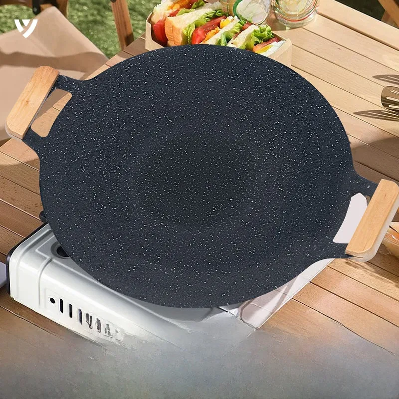 Outdoor Medical Stone Baking Dish Portable Gas Stove Barbecue Plate Barbecue Plate Korean Style Teppanyaki Induction Cooker Griddle For Home