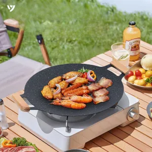 Outdoor Medical Stone Baking Dish Portable Gas Stove Barbecue Plate Barbecue Plate Korean Style Teppanyaki Induction Cooker Griddle For Home