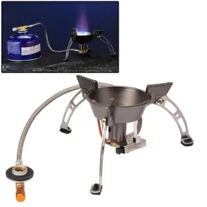 Outdoor Picnic Gas Burner Portable Camping Stove(Grey)