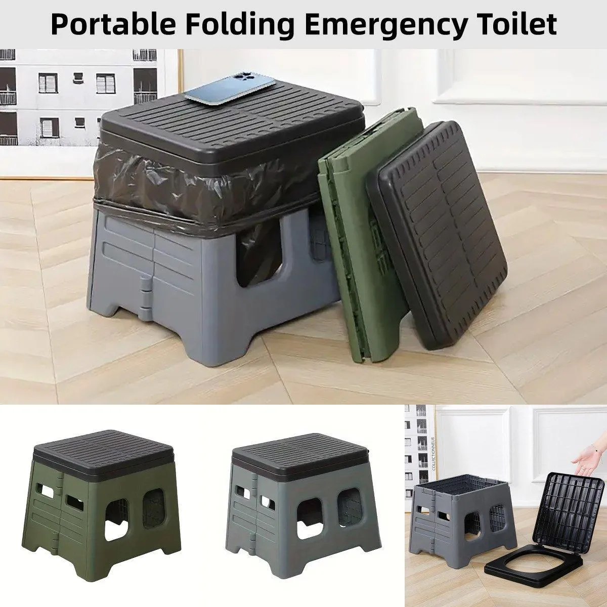 Outdoor Travel Toilet Portable Folding Stool Seat for Camping Hiking and Outdoor