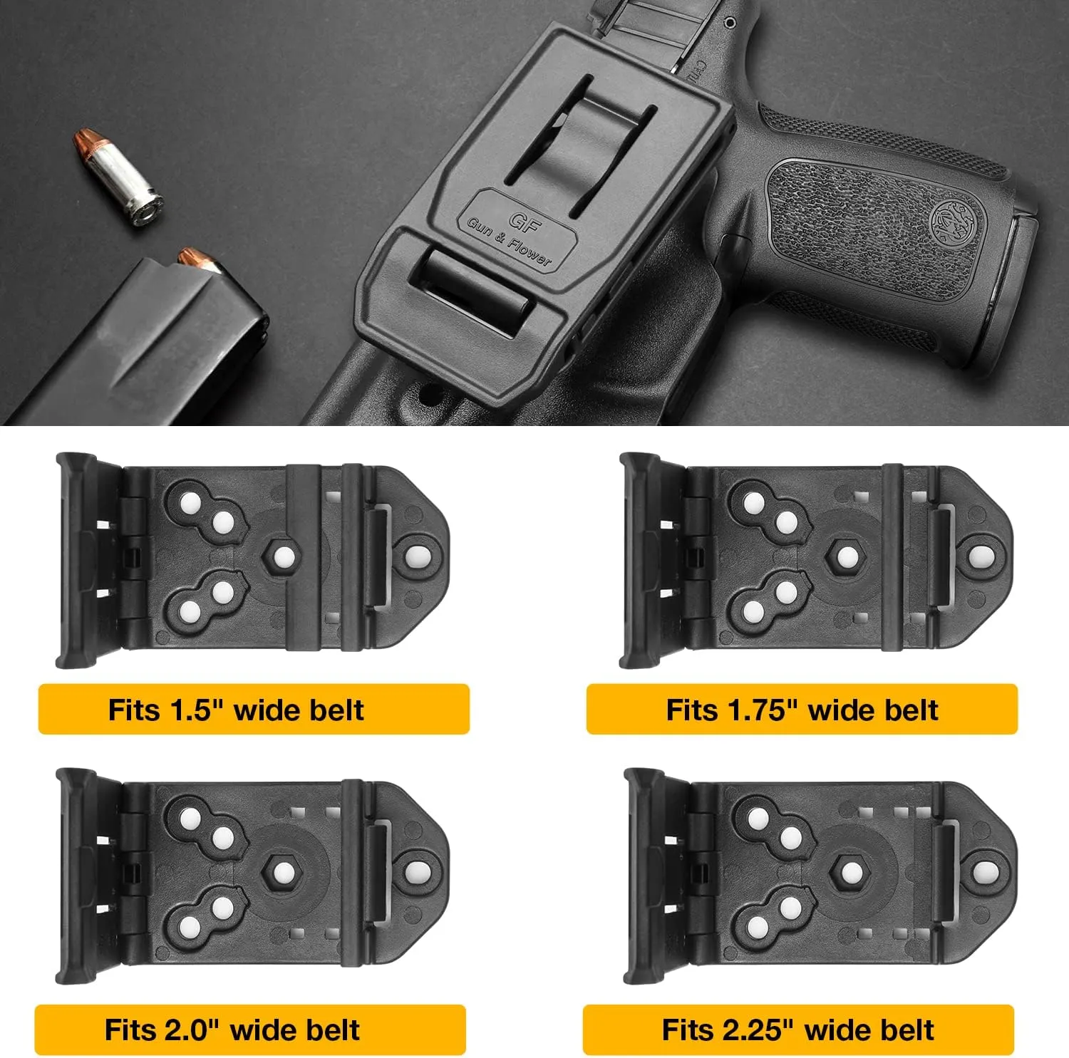 OWB Kydex Holster Fits Glock 43/43X, S&W SD9 VE/SD40 VE, M&P 9MM/.40 M2.0 & Shield with Laser, Springfield Hellcat, Taurus G3C/G2C/PT111/PT140, SCCY CPX-1/CPX-2, 1911 - Red Dot Compatible