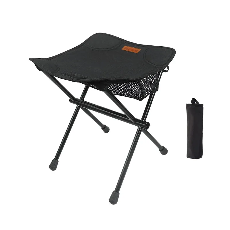 PACOONE Portable Folding Stool Lightweight Aluminum for Camping and Fishing