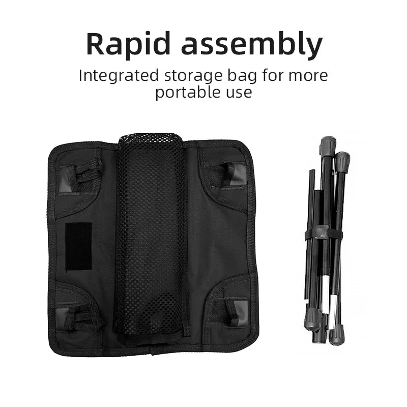 PACOONE Portable Folding Stool Lightweight Aluminum for Camping and Fishing