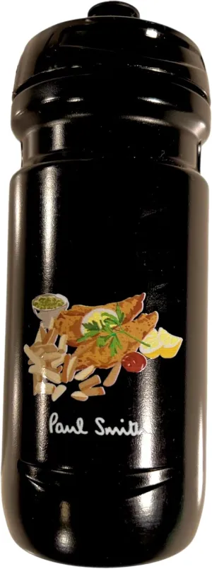 PAUL SMITH X CINELLI MEN'S 'FISH AND CHIPS' 20 OZ WATER BOTTLE BLACK