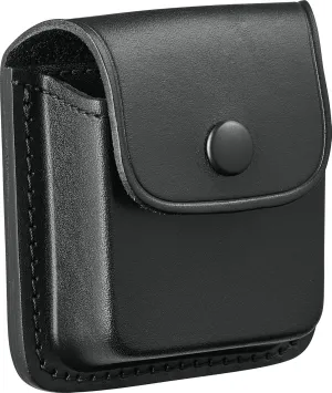 Perfect Fit Leather Nasal Spray Case for Naloxone Opiod Overdose Antidote Spray, First Aid Spray Case Black Leather with Black Snap