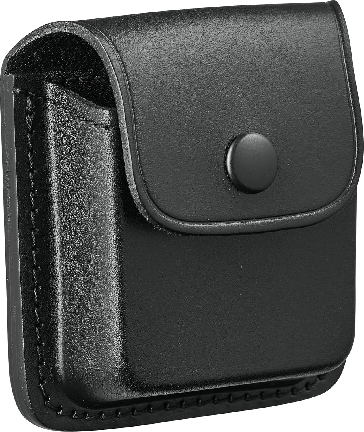 Perfect Fit Leather Nasal Spray Case for Naloxone Opiod Overdose Antidote Spray, First Aid Spray Case Black Leather with Black Snap