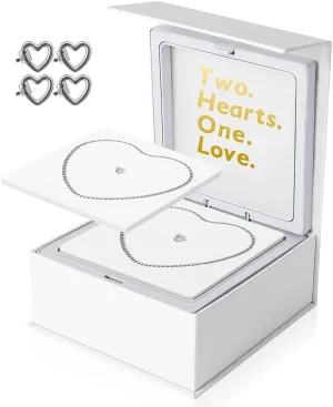 Permanent Couples Bracelet Kit – Locking Heart Clasp DIY Bracelet Set for Couples, Friends, and Family – Unique Gift for Anniversary, Valentine’s Day, Birthday – His & Hers Matching Bracelets