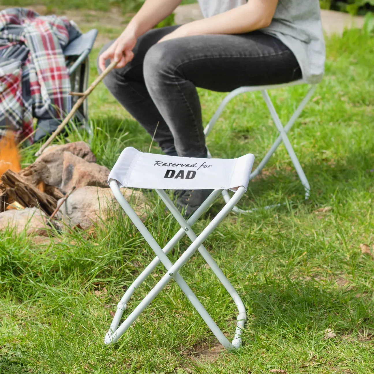 Personalised Camping Stool Taupe