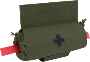 PETAC GEAR Tactical First Aid Drop Dump Pouch, Micro Medical Trauma Roll Up Drop Pouch EMT IFAK Sub Abdominal Carrying Bag with Hook-N-Loop (RG)