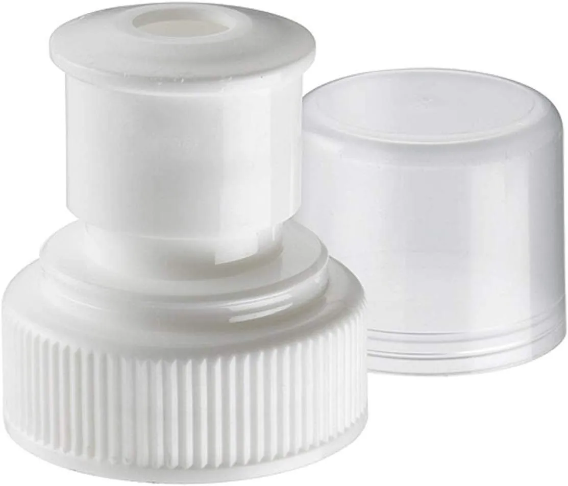 Plastic Tampered 28mm Food Grade Safe Twisted Pop Up Push-Pull Screw Caps for PET Water Bottle, Undetectable Sneak Alcohol Whiskey Rum, Reseal Your Bottle, Bag of 10